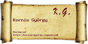 Kornis György névjegykártya